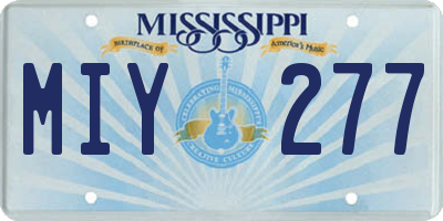 MS license plate MIY277