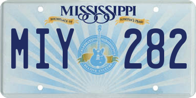 MS license plate MIY282
