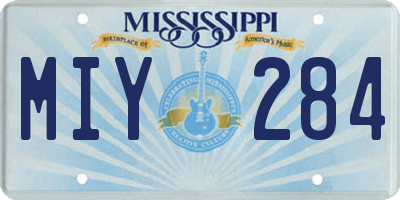 MS license plate MIY284