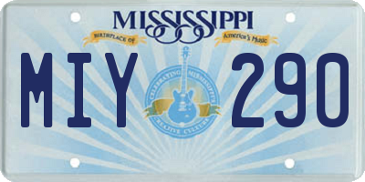 MS license plate MIY290