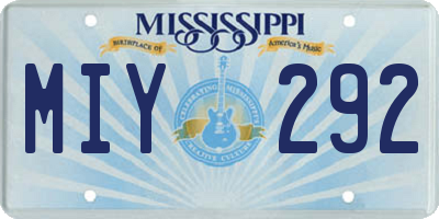 MS license plate MIY292