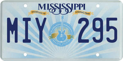 MS license plate MIY295