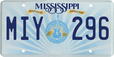 MS license plate MIY296