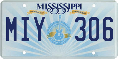 MS license plate MIY306