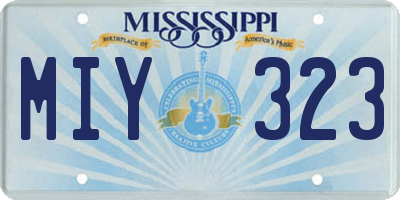MS license plate MIY323