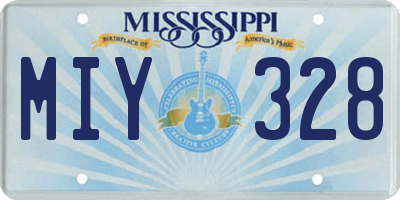 MS license plate MIY328