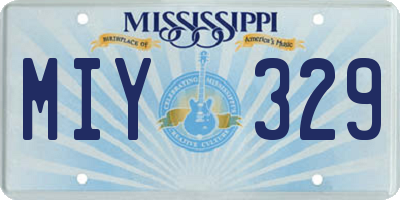 MS license plate MIY329