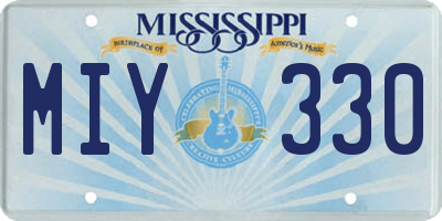 MS license plate MIY330
