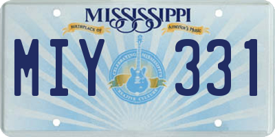 MS license plate MIY331