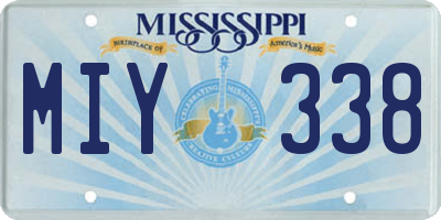 MS license plate MIY338