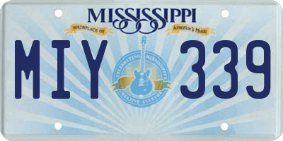 MS license plate MIY339