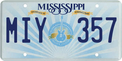 MS license plate MIY357