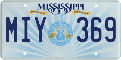 MS license plate MIY369