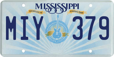 MS license plate MIY379