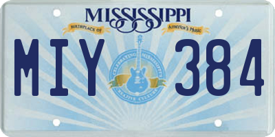 MS license plate MIY384