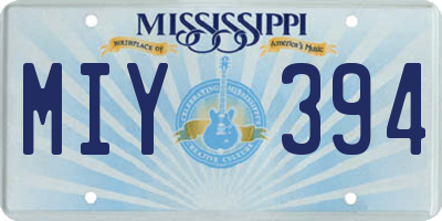 MS license plate MIY394