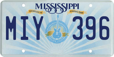MS license plate MIY396