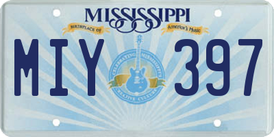 MS license plate MIY397