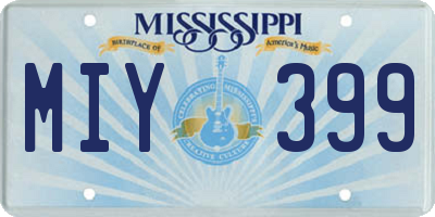 MS license plate MIY399