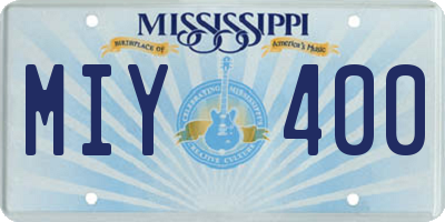 MS license plate MIY400