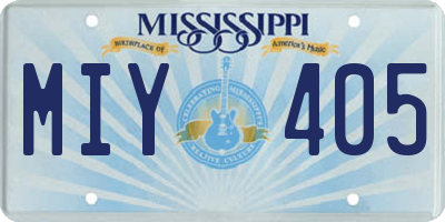 MS license plate MIY405