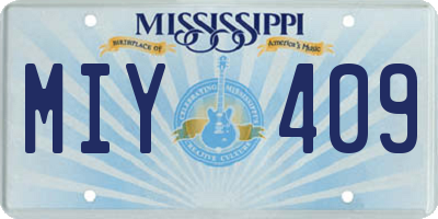 MS license plate MIY409