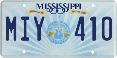 MS license plate MIY410