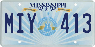 MS license plate MIY413