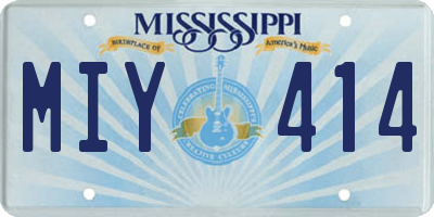 MS license plate MIY414