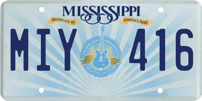MS license plate MIY416