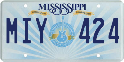 MS license plate MIY424