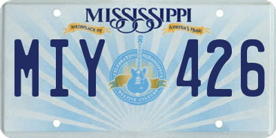 MS license plate MIY426