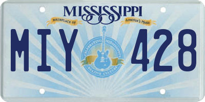 MS license plate MIY428