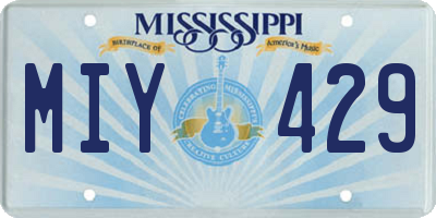 MS license plate MIY429