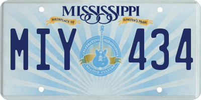 MS license plate MIY434