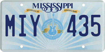 MS license plate MIY435