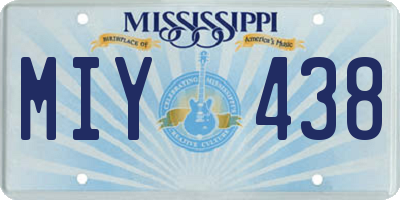 MS license plate MIY438