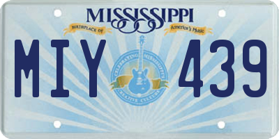 MS license plate MIY439