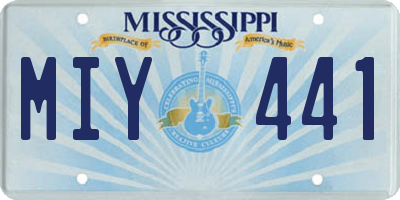 MS license plate MIY441