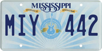 MS license plate MIY442