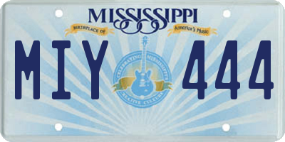 MS license plate MIY444