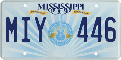 MS license plate MIY446