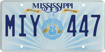 MS license plate MIY447