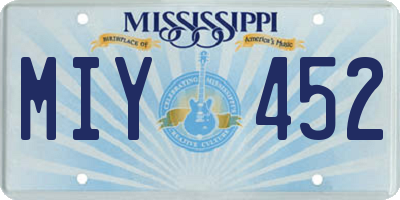 MS license plate MIY452