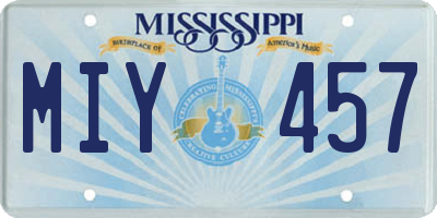 MS license plate MIY457