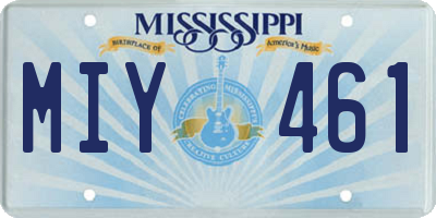 MS license plate MIY461