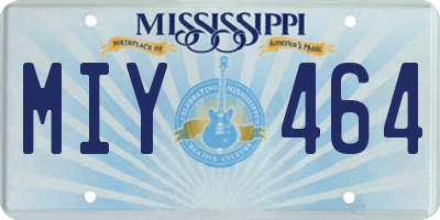 MS license plate MIY464