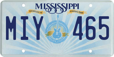 MS license plate MIY465
