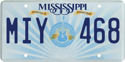 MS license plate MIY468