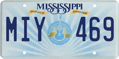 MS license plate MIY469